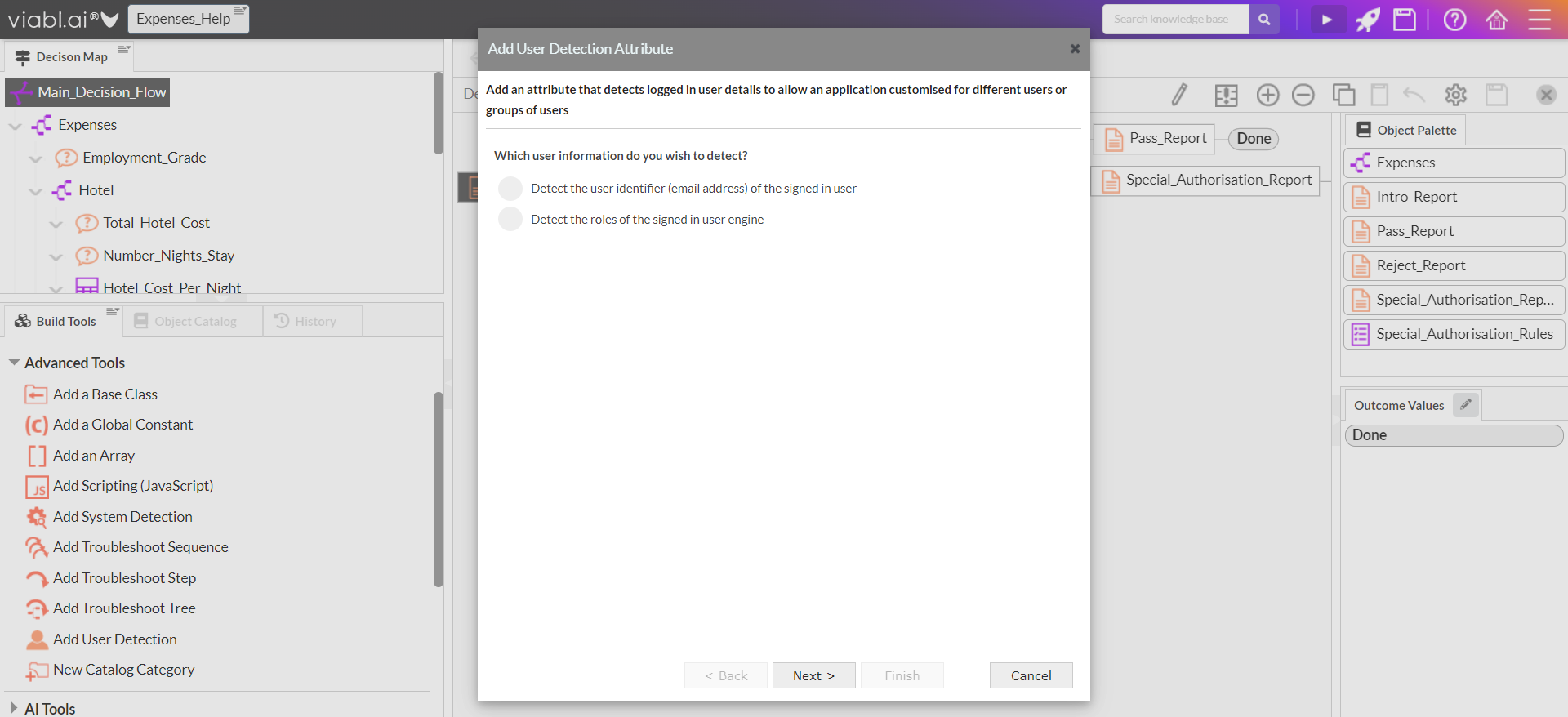 Add user detect